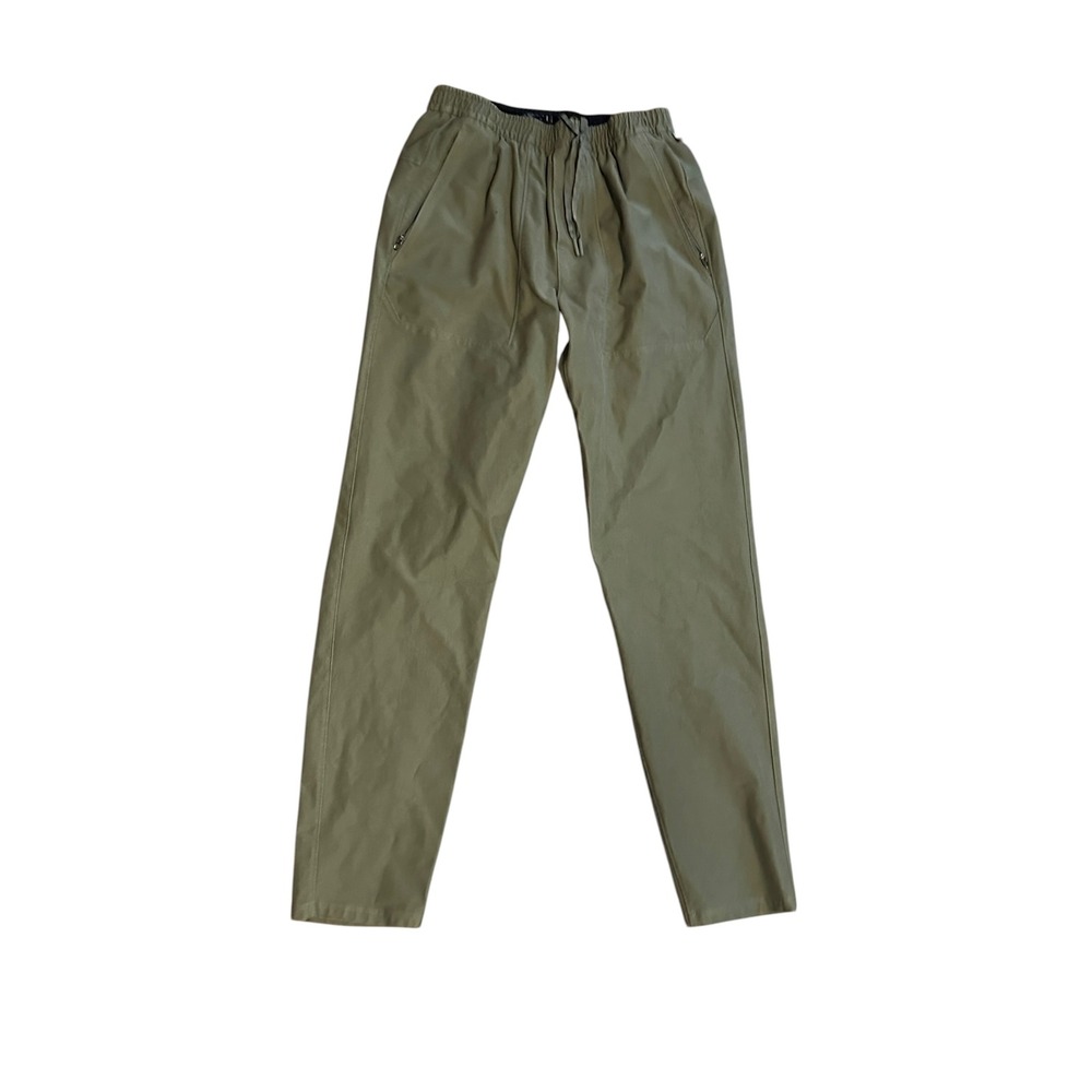 Lululemon Jogger Mens Small Olive Green Tapered Leg Elastic Waist Pants